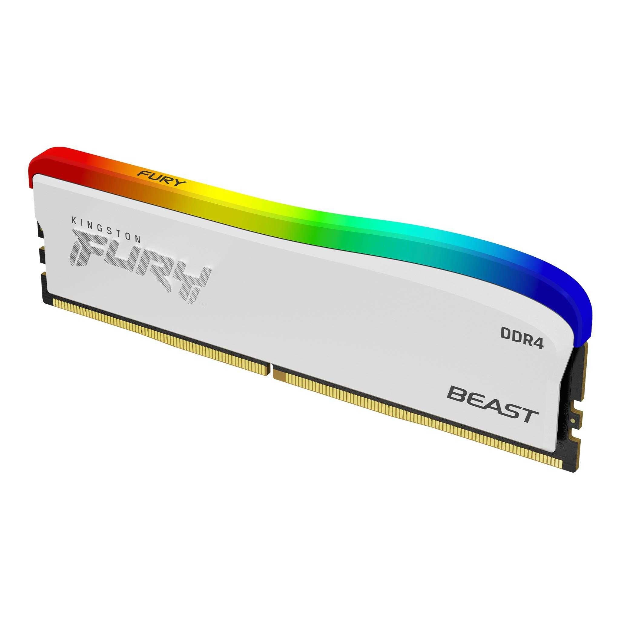 Memoria Kingston Technology Fury Beast White Rgb Se Ram 16Gb 3200Mt/S Ddr4 Cl16 Dimm