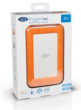 Dd Externo Lacie Rugged Mini 4Tb 2.5 Usb 3.0 Contragolpes, Agua Y Polvo Ip67 Naranja/Plata Windows/Mac