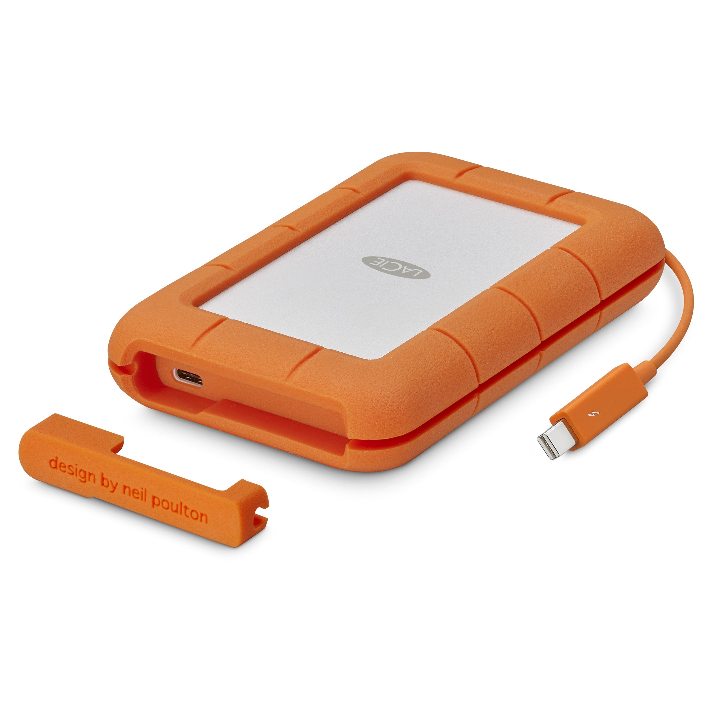 Dd Externo Lacie Rugged Usb-C 5Tb 2.5 Usb 3.1 Contragolpes, Agua Y Polvo Ip67 Naranja/Plata Windows/Mac