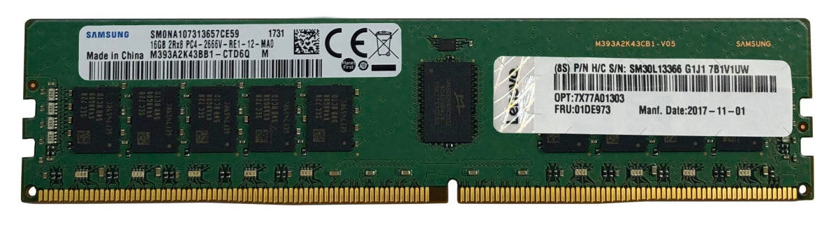 Memoria Lenovo 4X77A77495 Thinksystem (4X77A77495) 16Gb Truddr4 3200 Mhz (2Rx8 1.2V) Ecc Udimm Año De Garantía Compatible Con Serlen1160 Serlen1170