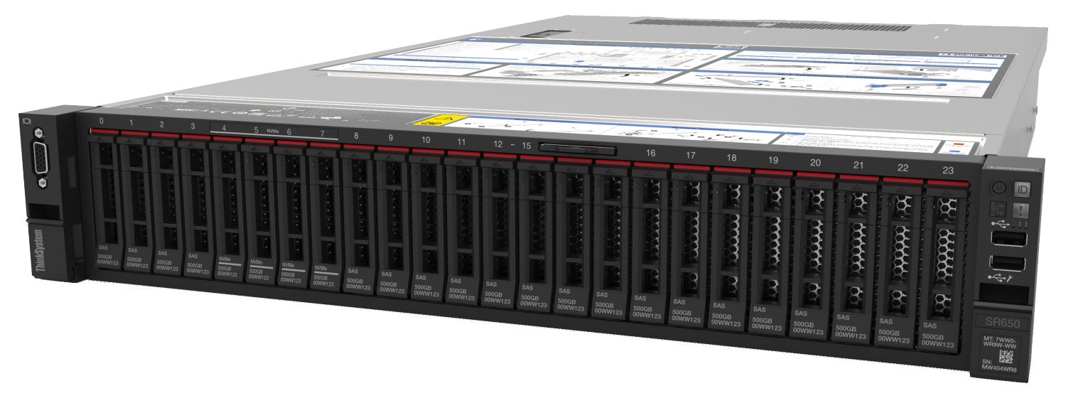 Servidor Lenovo Thinksystem Sr650 Xeon Silver 4214 12C 2.2Ghz / Ram 1X32Gb 2933 Mhz  / No Incluye Dd/ Red 1X4 1Gb Rj45 / Ps 1X750W / 730-8I  2Gb / Rack 2U / 3 Años De Garantia 9X5 Nbd