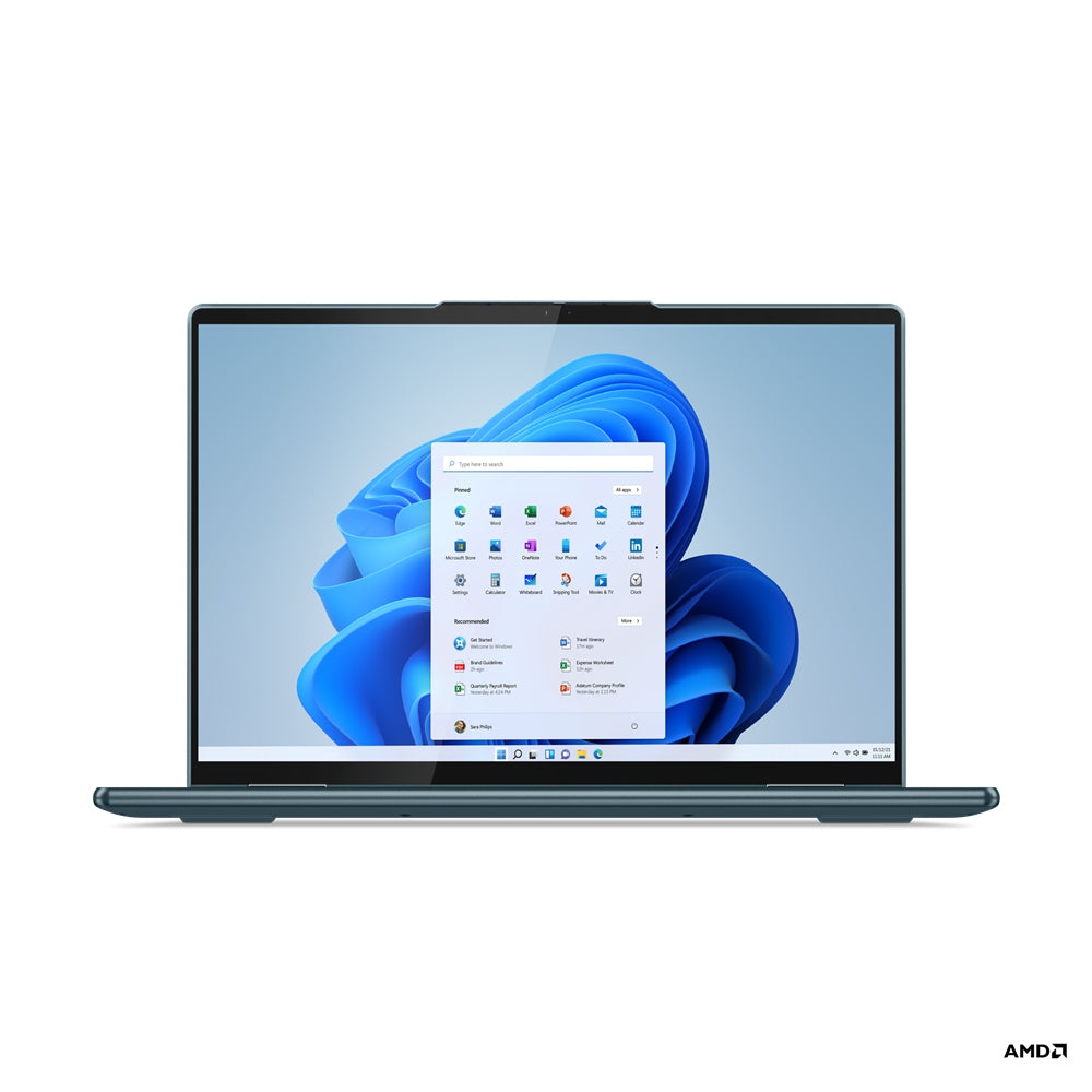 Lenovo Idea Yoga 7 14Arb7/ Amd Ryzen 7 6800U 2.7 Ghz/16 Gb Soldado Lpddr5-6400 Max 16Gb/512Gb Ssd/14 2.2K /Touch/Giro 360°/Teclado Retroiluminado/Color Azul Piedra/Win 11 Home/1 Año En Centro De Serv