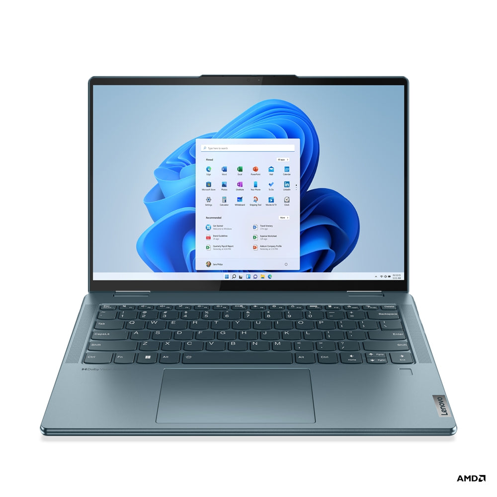 Lenovo Idea Yoga 7 14Arb7/ Amd Ryzen 7 6800U 2.7 Ghz/16 Gb Soldado Lpddr5-6400 Max 16Gb/512Gb Ssd/14 2.2K /Touch/Giro 360°/Teclado Retroiluminado/Color Azul Piedra/Win 11 Home/1 Año En Centro De Serv