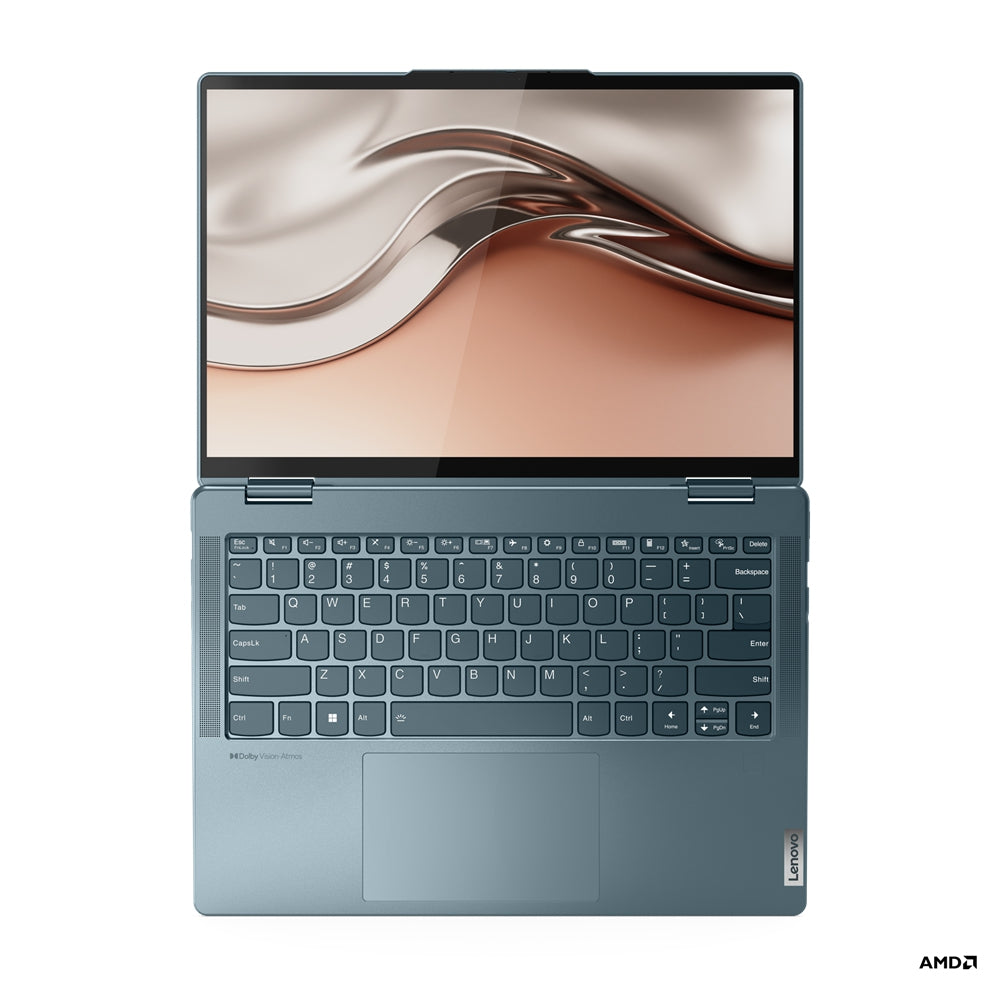 Lenovo Idea Yoga 7 14Arb7/ Amd Ryzen 7 6800U 2.7 Ghz/16 Gb Soldado Lpddr5-6400 Max 16Gb/512Gb Ssd/14 2.2K /Touch/Giro 360°/Teclado Retroiluminado/Color Azul Piedra/Win 11 Home/1 Año En Centro De Serv