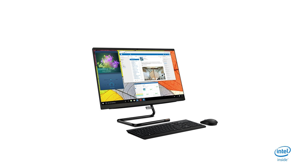 Lenovo Idea Aio/A340-24Igm/Celeron J4025 2.0 Ghz/4Gb Ddr4-2666/1Tb Hd/23.8 Fhd/Wifi/Bt/Color Negocios Negro/Win 10 Home/1 Año En Centro De Servicio