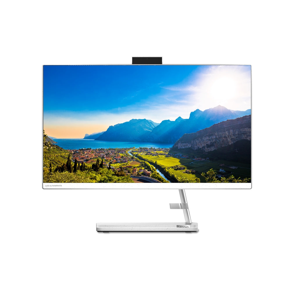 Lenovo Idea Aio 3 24Alc6/Ryzen 5 5500U 2.1 Ghz/8Gb-4Gb Y 4Gb Ddr4-3200 Max 16Gb/512Gb Ssd/23.8 Fhd Touch/Color Blanco/Win 11 Home/ 1 Año En Centro De Servicio