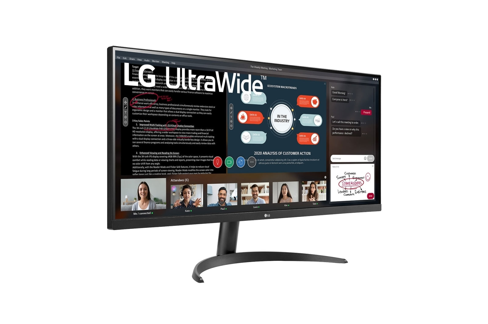 Monitor Lg 34Wp500-B Ultrawide 34" Ips 2560X1080 5Ms Amd Hdmi 75Hz