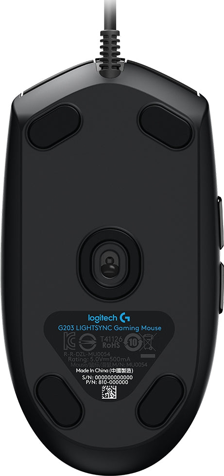 Mouse Logitech G203 Usb Juego 200-8.000 Dpi Negro