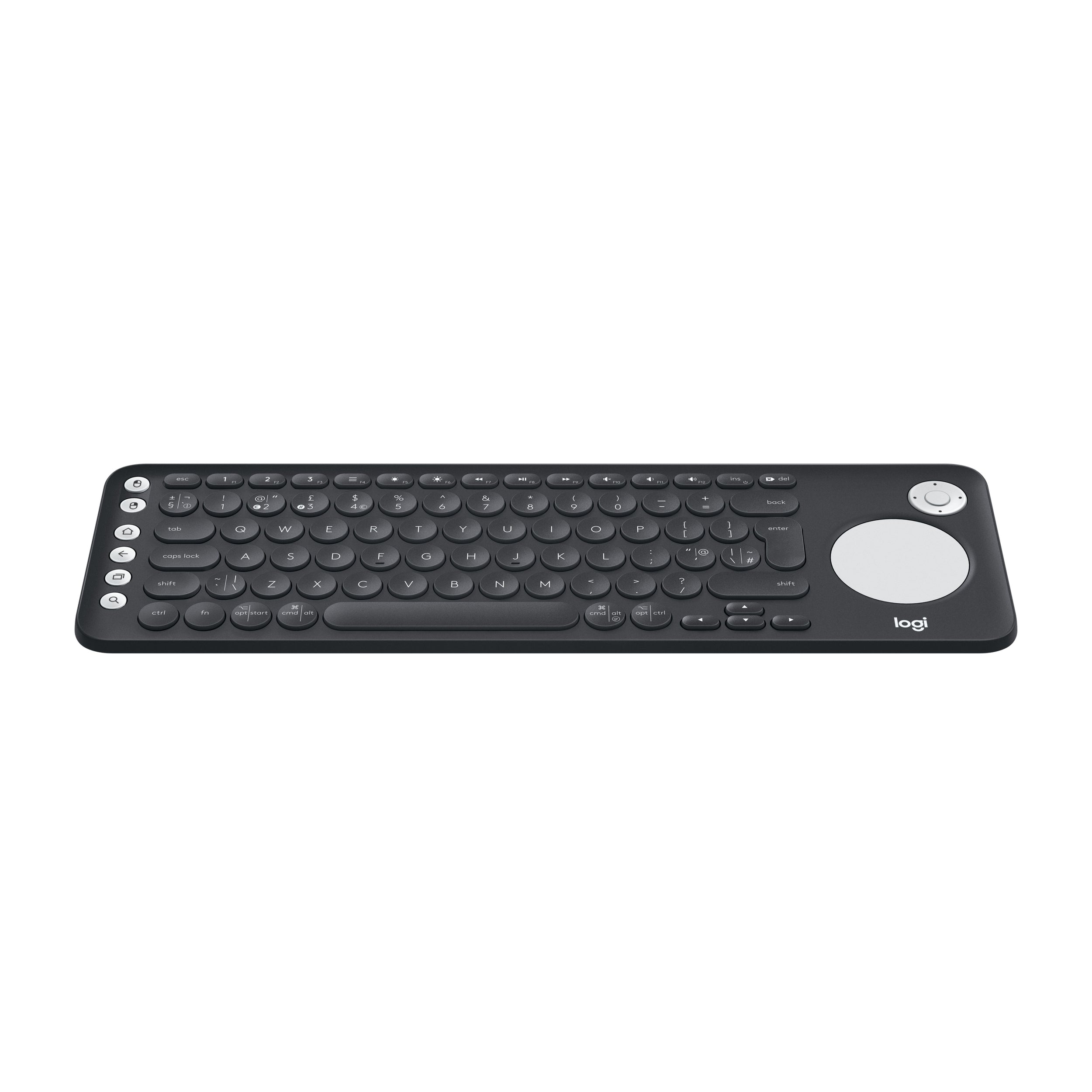 Teclado Logitech K600 Tv Negro Con Touchpad Smart Tv/Pc/Tablet (920-00