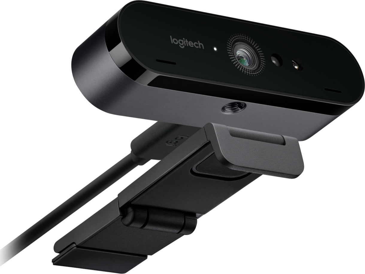 Logitech Brio, Webcam Premium Resolucion 4K Con Hdr, Campo Visual 90°, Usb