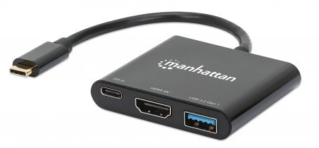 Docking Station Manhattan 130622 En Usb-C A Hdmi Usb-A Y Pd Superspeed De Hasta 5 Gbps Carga 75 W