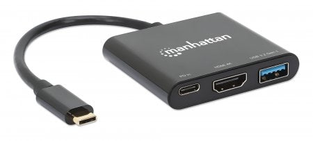 Docking Station Manhattan 130622 En Usb-C A Hdmi Usb-A Y Pd Superspeed De Hasta 5 Gbps Carga 75 W