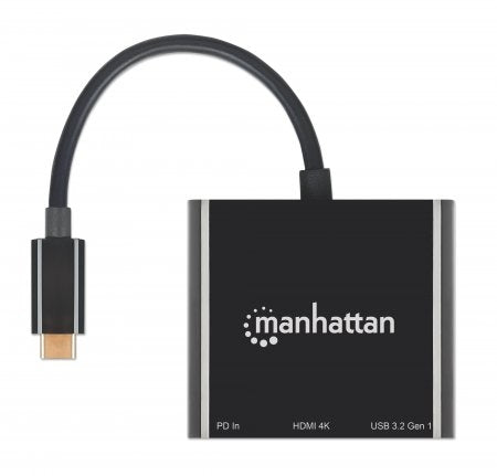 Docking Station Manhattan 130622 En Usb-C A Hdmi Usb-A Y Pd Superspeed De Hasta 5 Gbps Carga 75 W