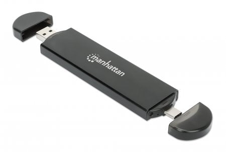 Gabinete Usb A Sdd Manhattan 130639 M.2 Nvme Y Sata Conector Usb-C Usb-A Integrado Para Una Conexión De Host Versátil.