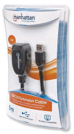 Cable Usb Manhattan 150712 De Extensión Activa Macho / Hembra Súper Velocidad