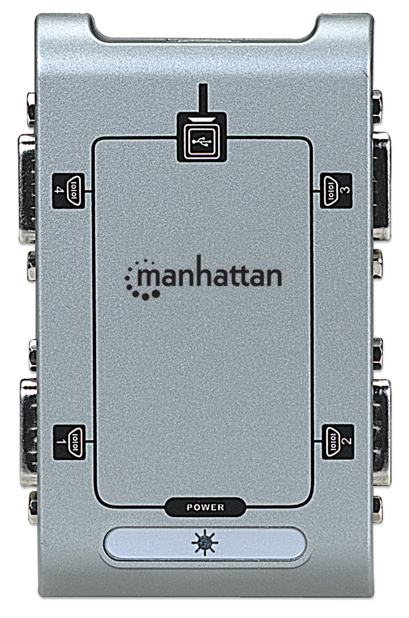 Convertidor Manhattan Usb A Serial Db9M 4 Puertos 151047