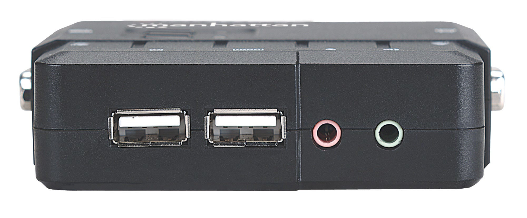 Cable Kvm Manhattan 151252 Switch Compacto De Puertos Usb Con Cables Y Soporte Audio; Controle Dos Computadoras Desde Un Solo Teclado Monitor Ratón