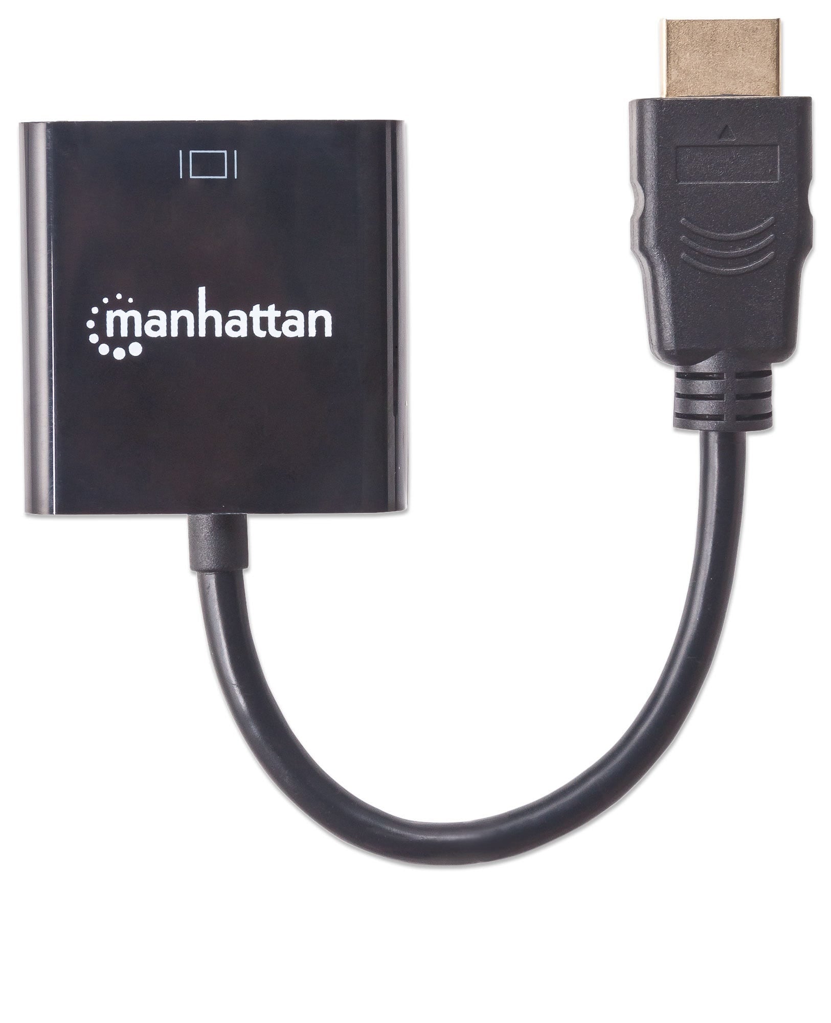 Convertidor Hdmi A Vga Manhattan 151467 Macho Hembra Negro Largo:30Cm.