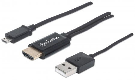 Cable Mhl Manhattan De Micro Usb A Hdmi Con Usb-Ap/Alimentacion 151498