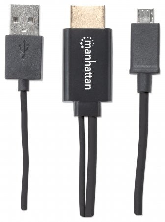 Cable Mhl Manhattan De Micro Usb A Hdmi Con Usb-Ap/Alimentacion 151498