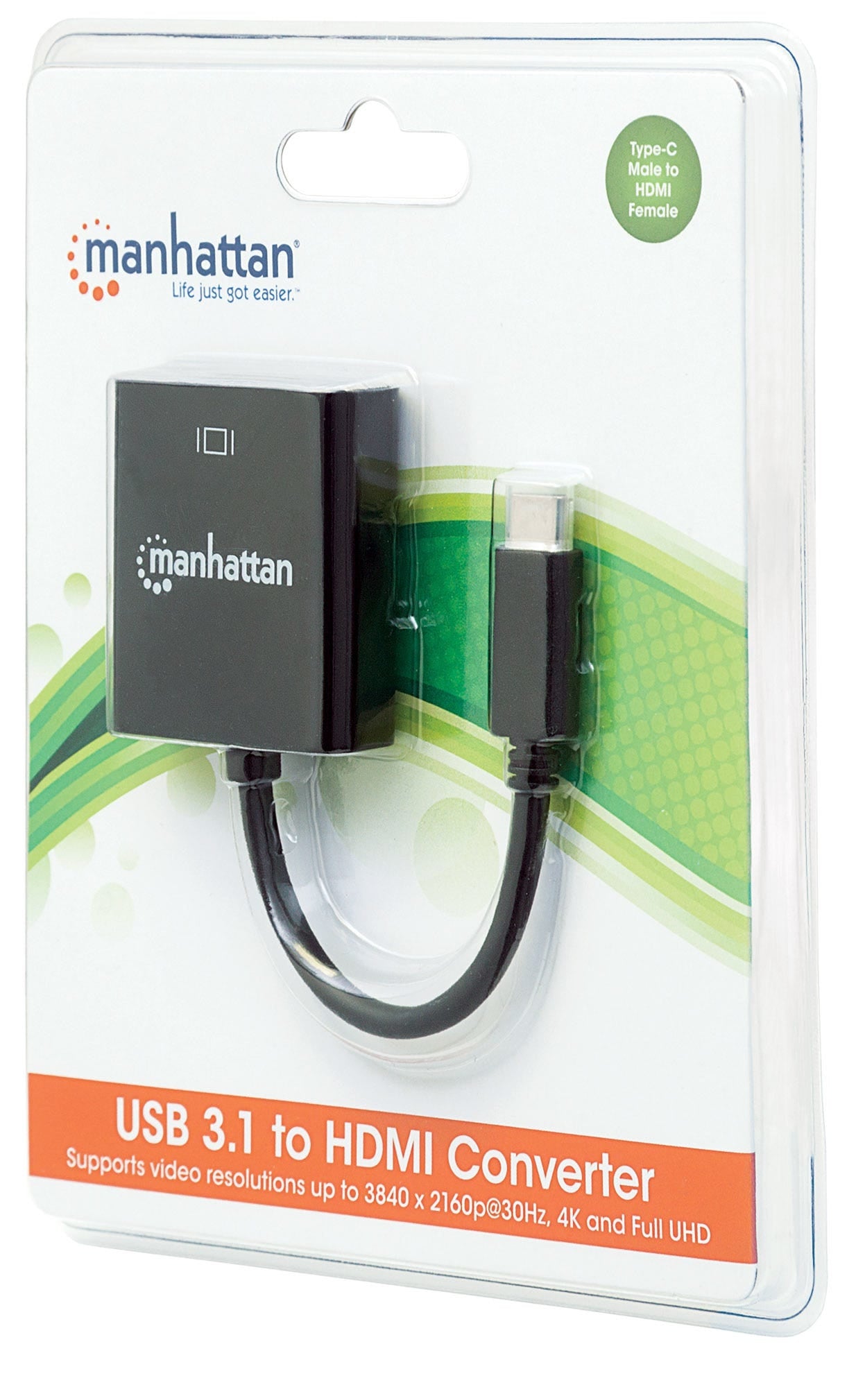 Convertidor Usb A Hdmi Manhattan 151788 Usb-C Convierte Una Señal De Audio Y Video Hembraresolucion Hasta 3840X2160P 30Hz