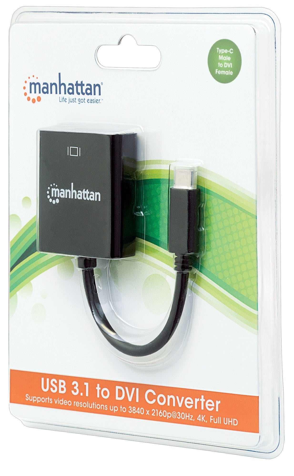 Convertidor Manhattan De Video Usb-C A Dvi Hembra 152051