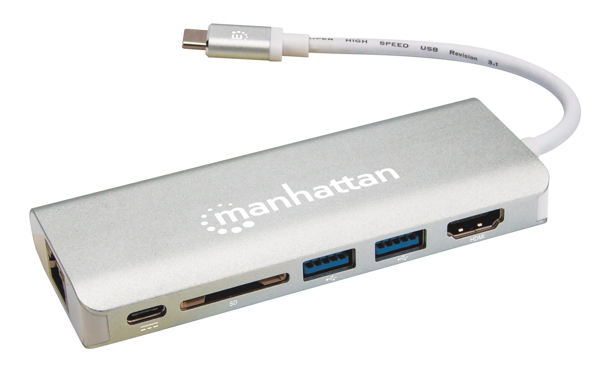 Estacion Docking Usb Tipo-C 6 En 1 Manhattan 152075