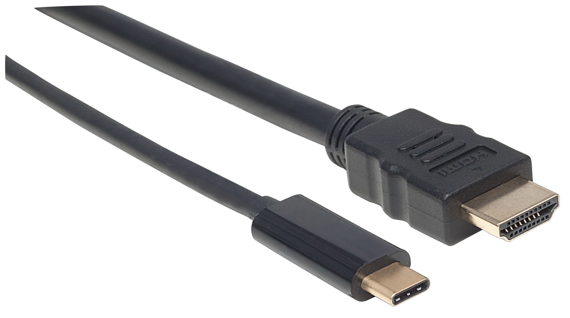 Cable Usb 4K Manhattan 152235 Usb-C A Hdmi Convierte Una Señal Modo Dp Alt De Salida Longitud 2M Color Negro