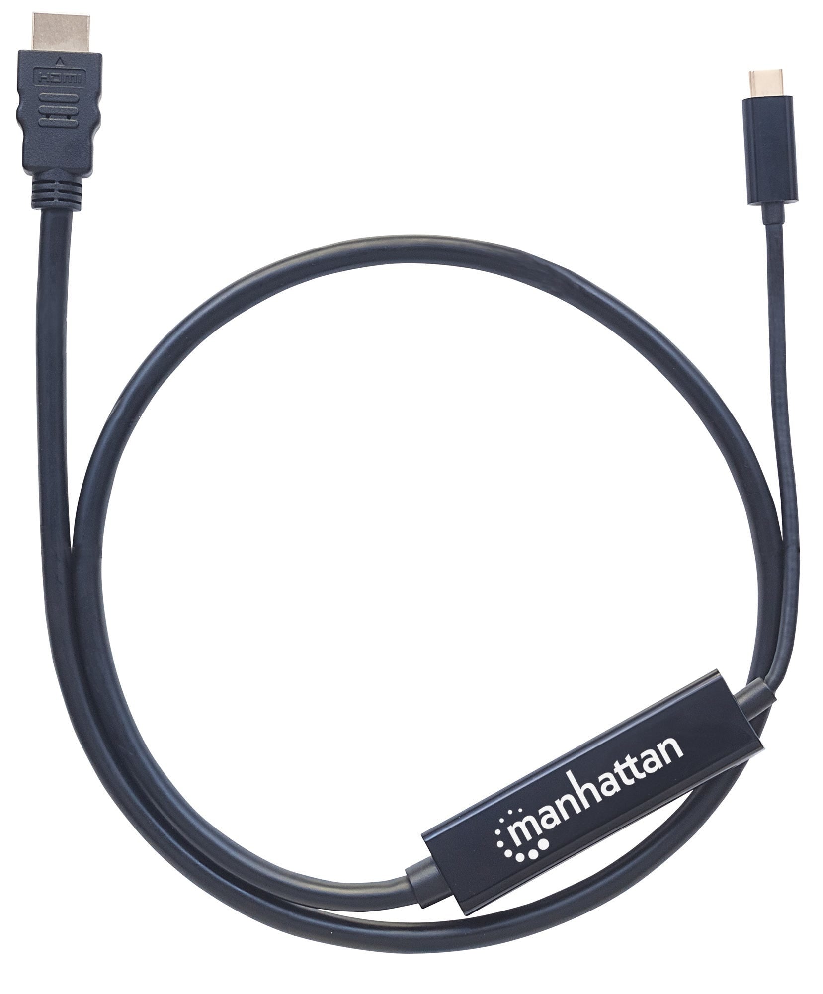 Cable Usb 4K Manhattan 152235 Usb-C A Hdmi Convierte Una Señal Modo Dp Alt De Salida Longitud 2M Color Negro