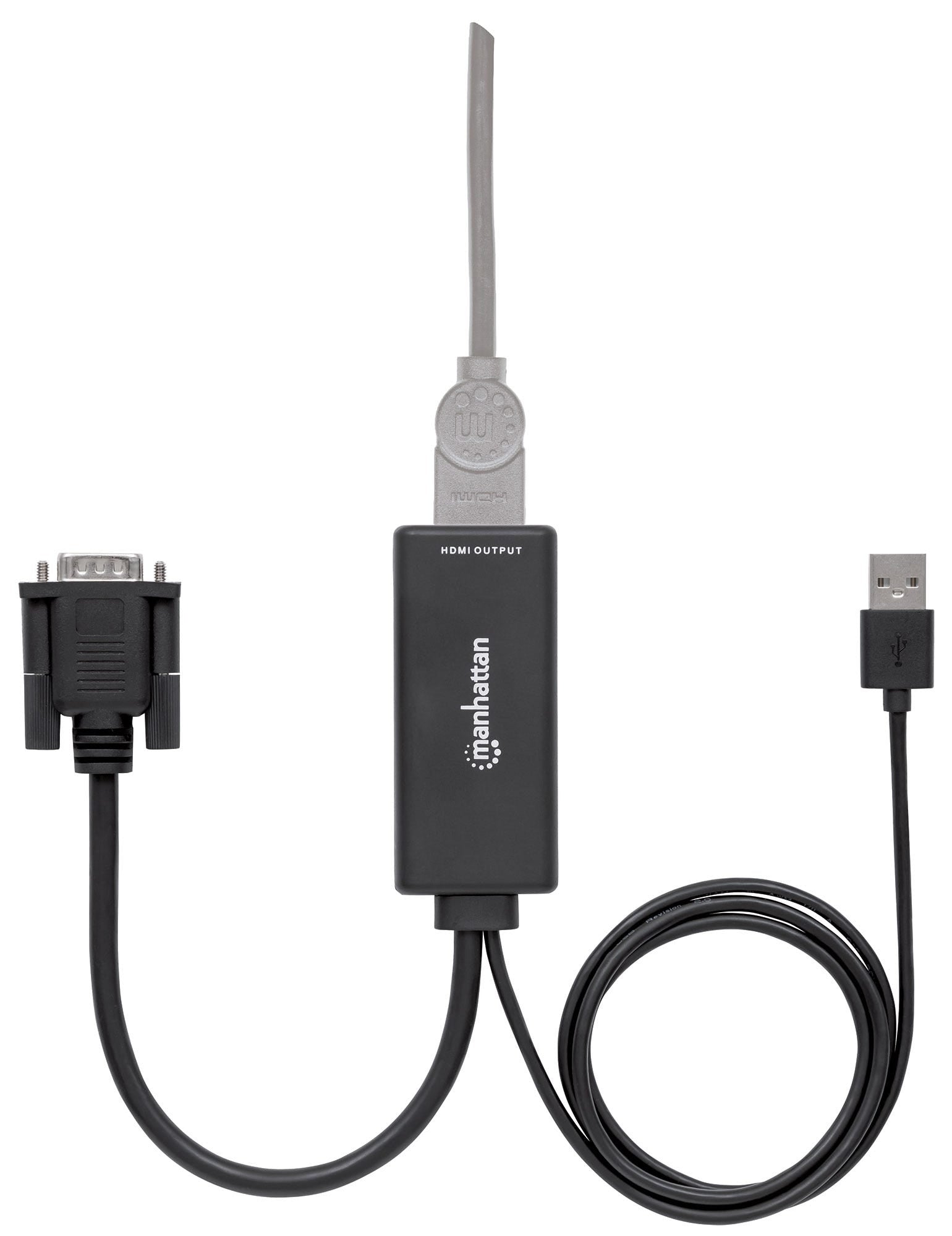 Convertidor Vga+Audio Hdmi Manhattan 152426 De Y Usb Convierte Video Análogo Una Señal Digital