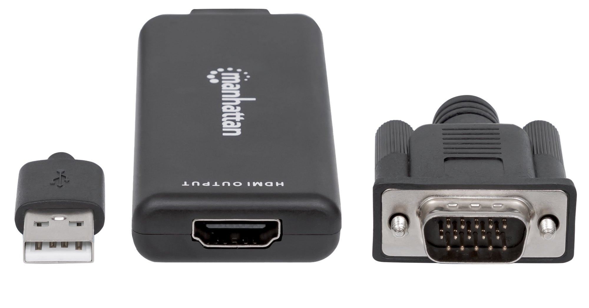 Convertidor Vga+Audio Hdmi Manhattan 152426 De Y Usb Convierte Video Análogo Una Señal Digital