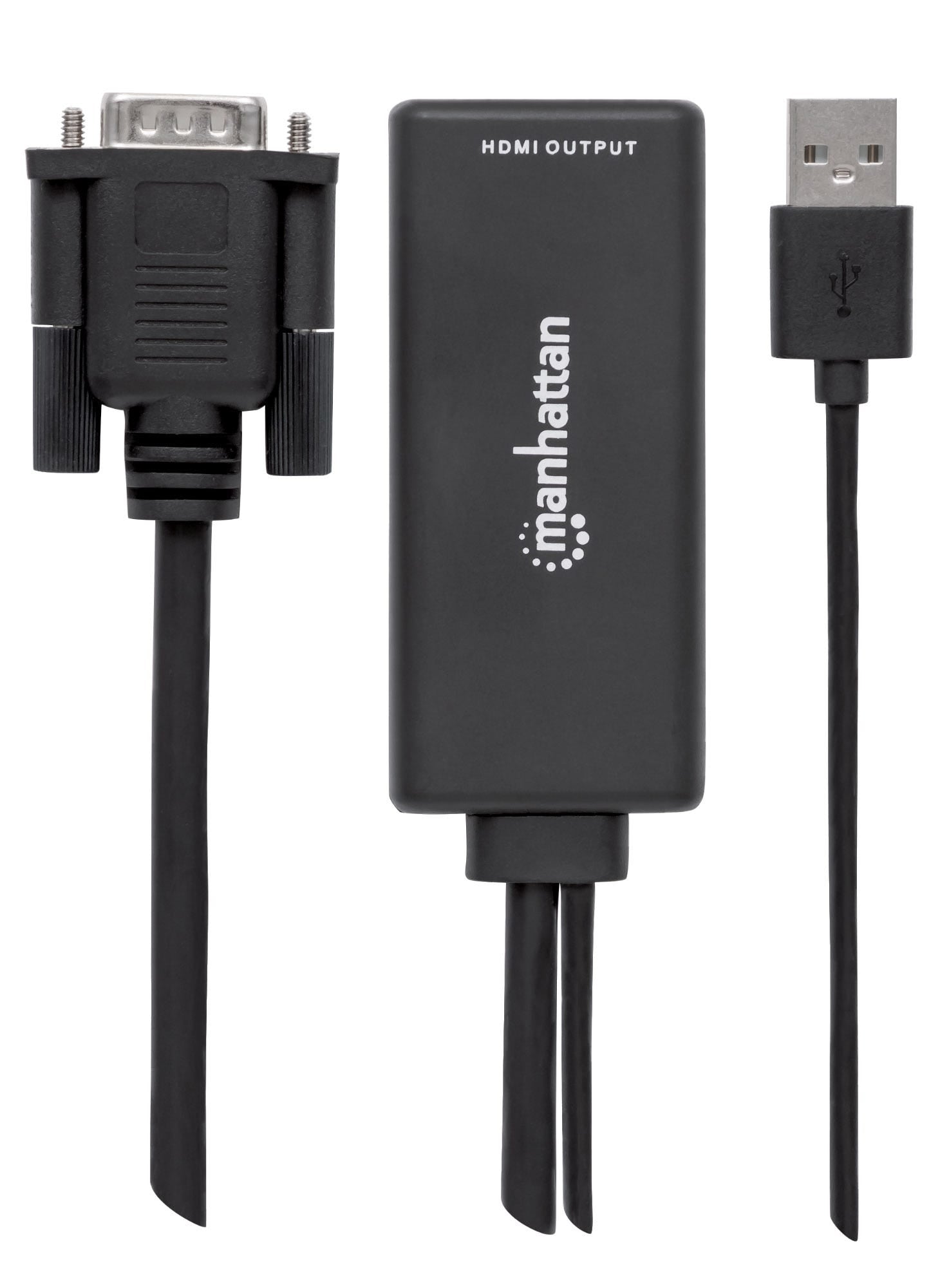 Convertidor Vga+Audio Hdmi Manhattan 152426 De Y Usb Convierte Video Análogo Una Señal Digital