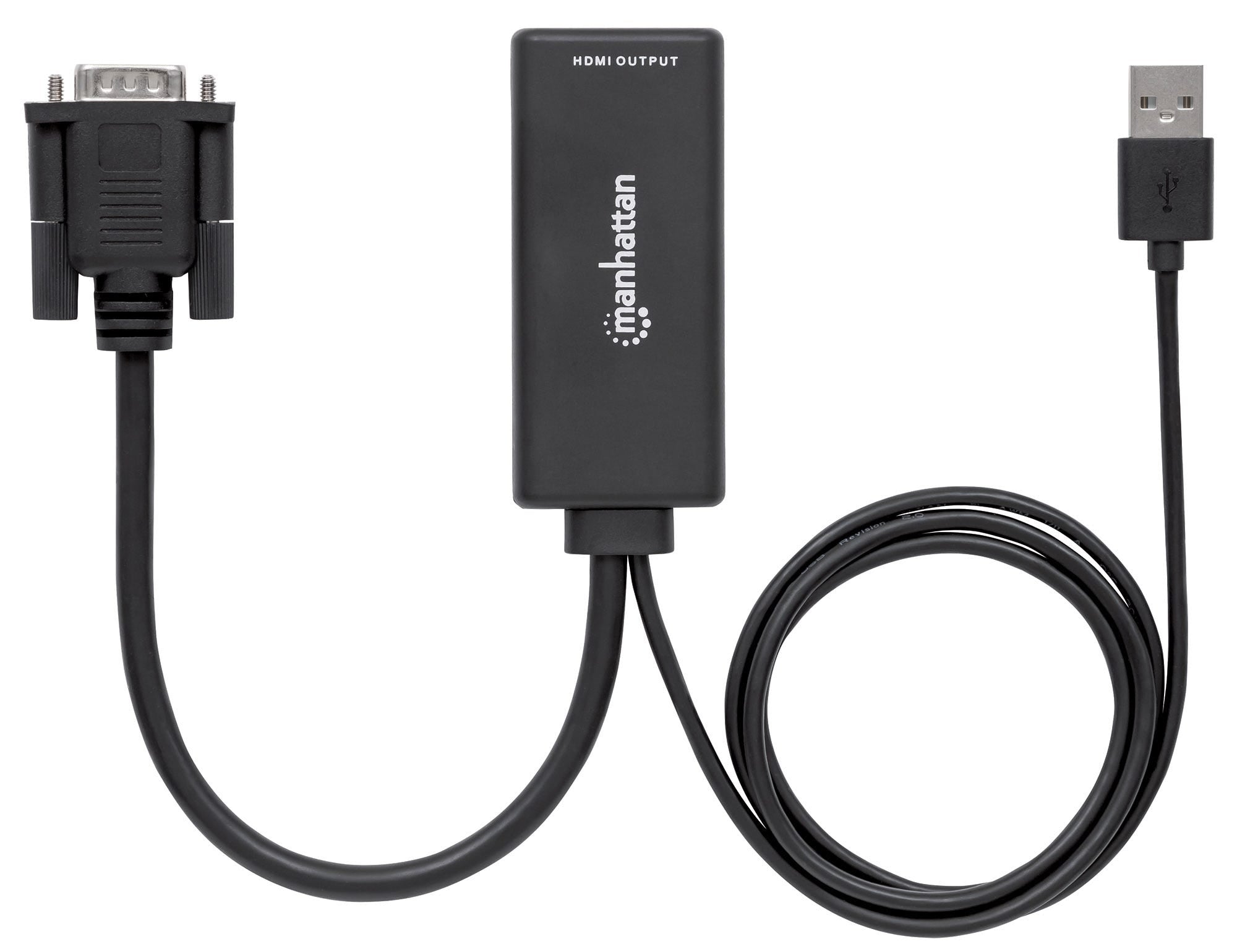 Convertidor Vga+Audio Hdmi Manhattan 152426 De Y Usb Convierte Video Análogo Una Señal Digital