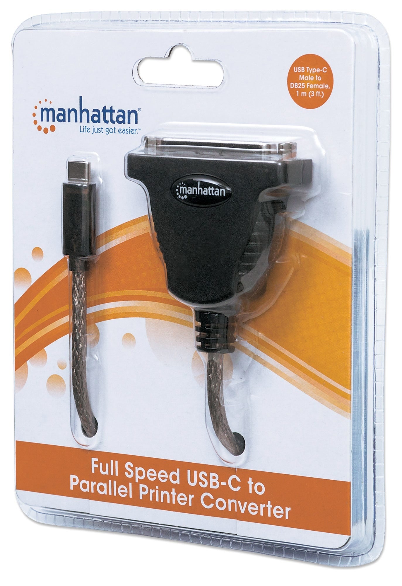 Convertidor Manhattan Usb-C A Db25 H 1.0M Para Impresora 152518