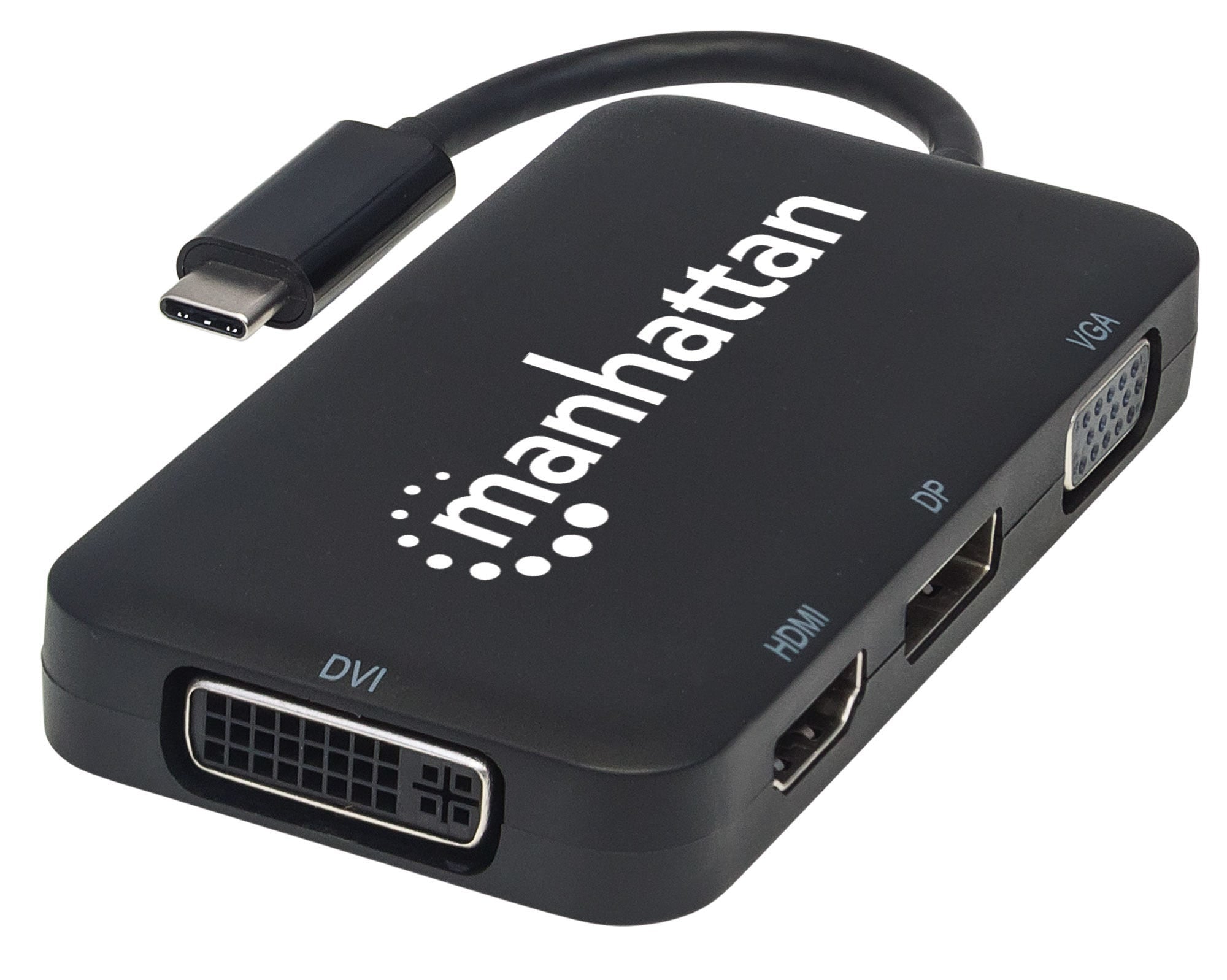 Convertidor Usb Manhattan Tipo C-Hdmi/Dp/Svga/Dvi H 152600