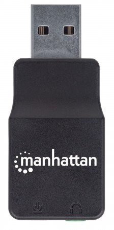 Convertidor Usb A Audio Manhattan 152754 Adaptador Usb-A Puertos De 3.5 Mm Para Entrada Micrófono Y Salida Soporta Sonido Estereo 2.1