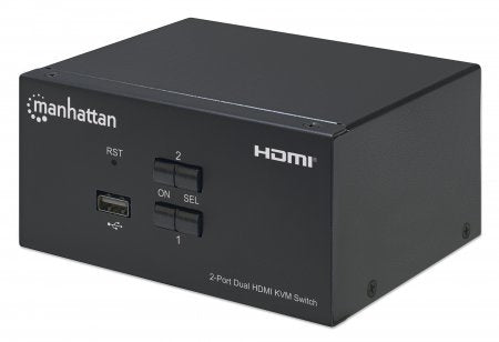 Mux Kvm Manhattan Hdmi 2 Ptos Para 2 Monitores 4K@30Hz 153522