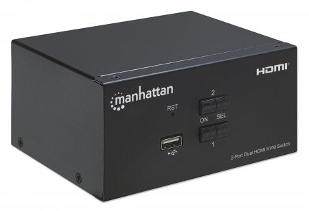 Mux Kvm Manhattan Hdmi 2 Ptos Para 2 Monitores 4K@30Hz 153522