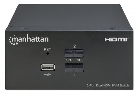 Mux Kvm Manhattan Hdmi 2 Ptos Para 2 Monitores 4K@30Hz 153522