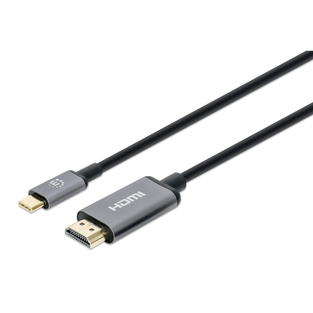 Mh Usb-C To Hdmi Adapter Cable 2M 4K@60Hz Manhattan 153607 Negro/Plata