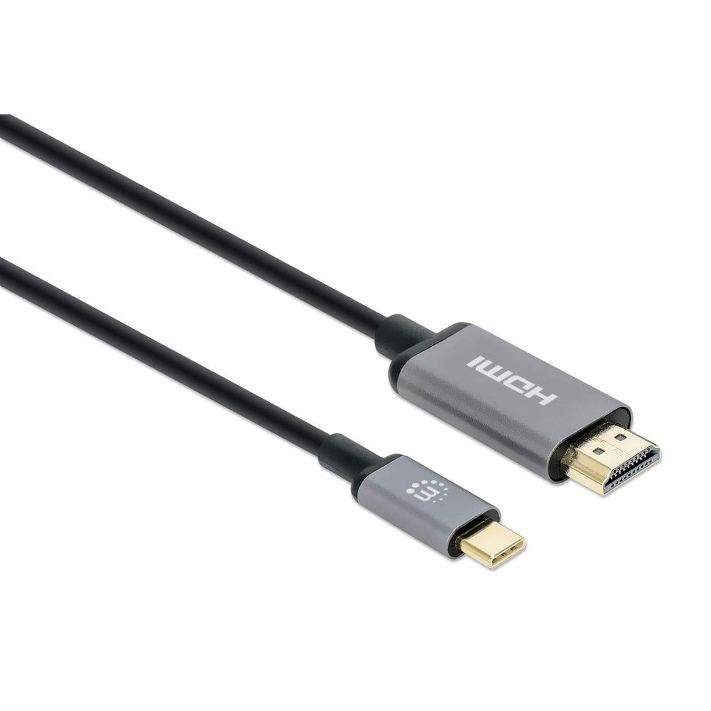 Mh Usb-C To Hdmi Adapter Cable 2M 4K@60Hz Manhattan 153607 Negro/Plata