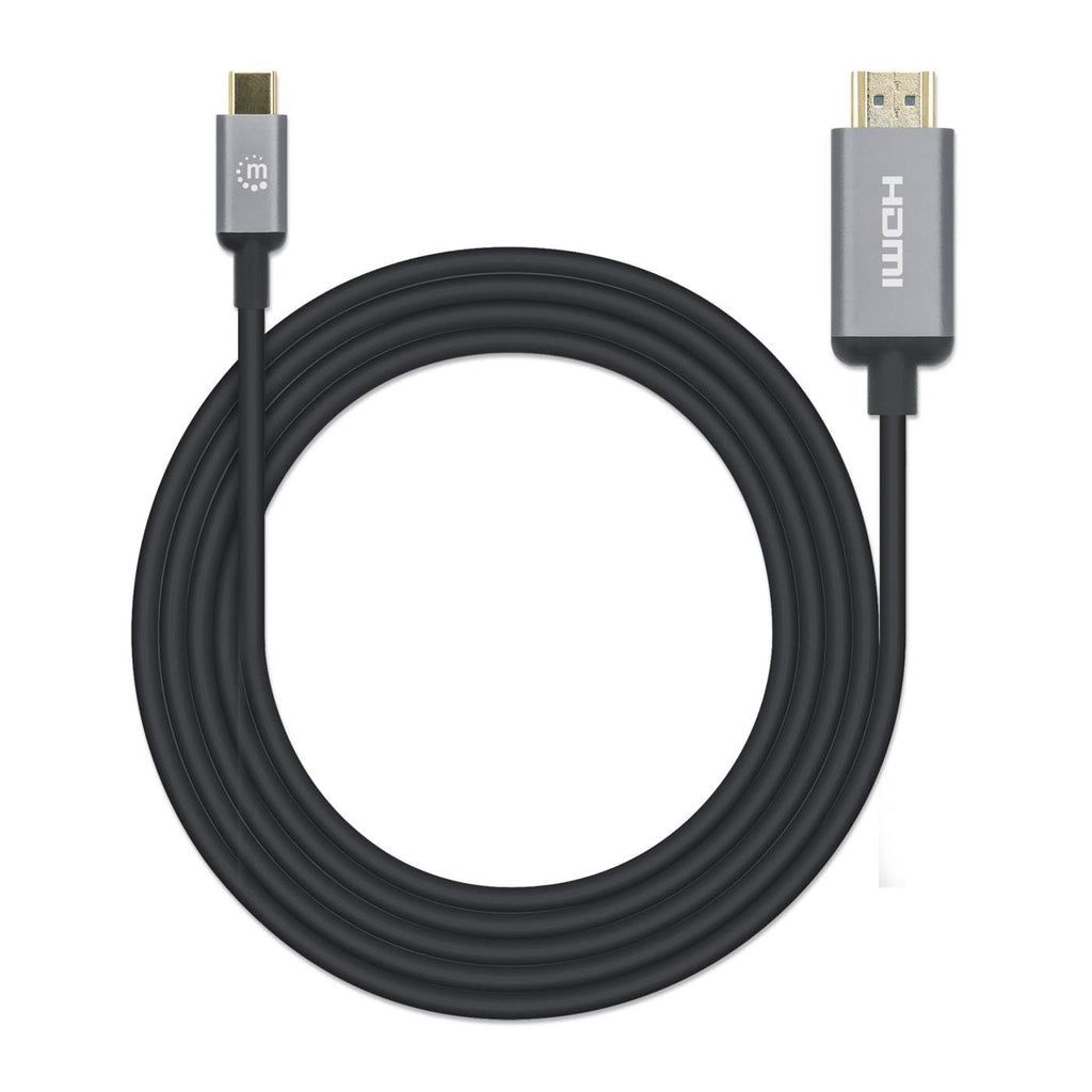 Mh Usb-C To Hdmi Adapter Cable 2M 4K@60Hz Manhattan 153607 Negro/Plata