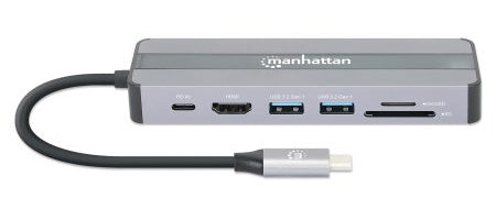 Docking Station Manhattan 153928 Estacion Para Conexion Usb-C 7 En Carga De Energia