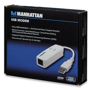 Fax Modem 56K Manhattan Usb A Macho Puerto Rj11 Hembra 154109