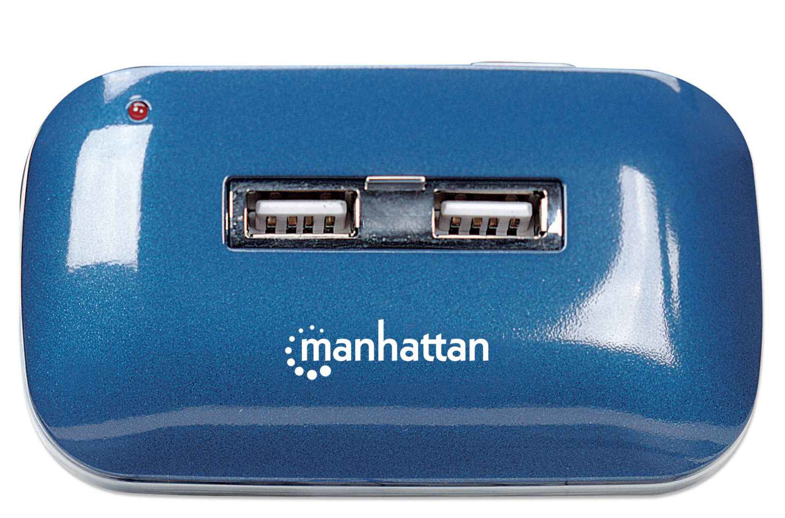 Hub Usb Manhattan 161039 De Alta Velocidad 2.0 7 Puertos V2.0; Cable Integrado Y Posilidad Enrollarse Que Permite Conexiones Fáciles.