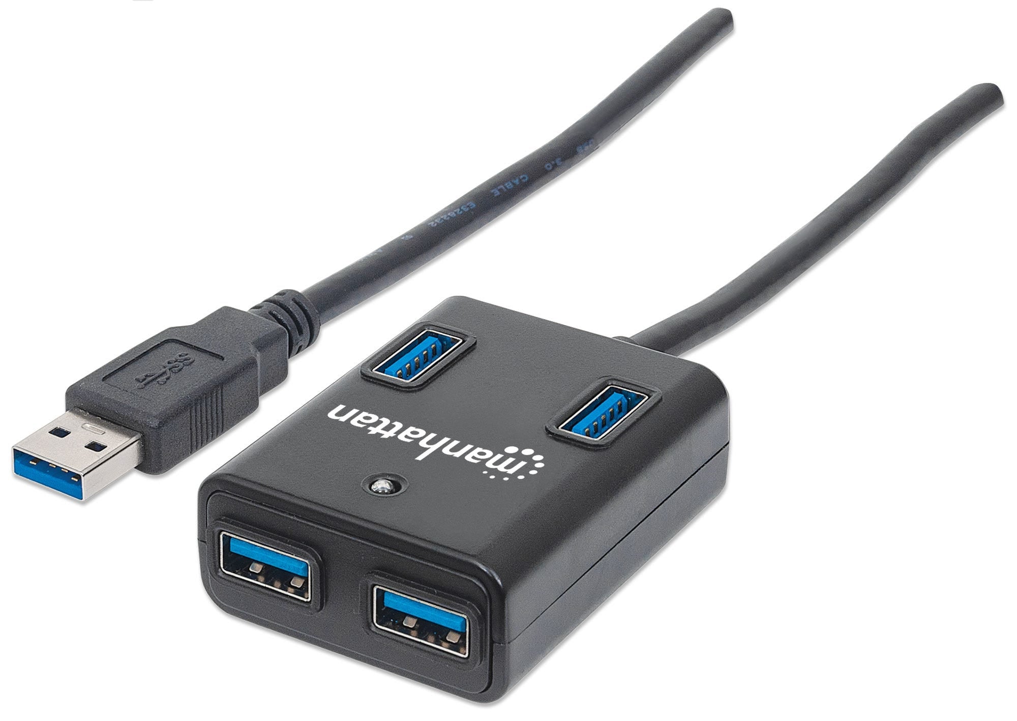 Hub Usb Manhattan 162296 3.0 De Supervelocidad Hasta 5 Gbps Capacidad Carga 0.9 A