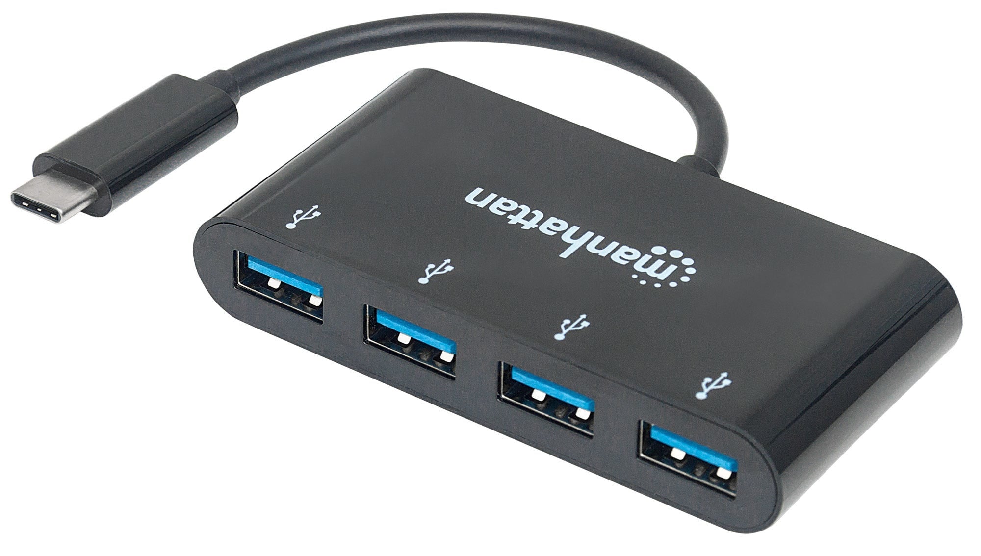 Hub Usb Manhattan 162746 Usb-C 3.2 Gen Macho A Cuatro Usb-A Hembra Superspeed 5 Gbps