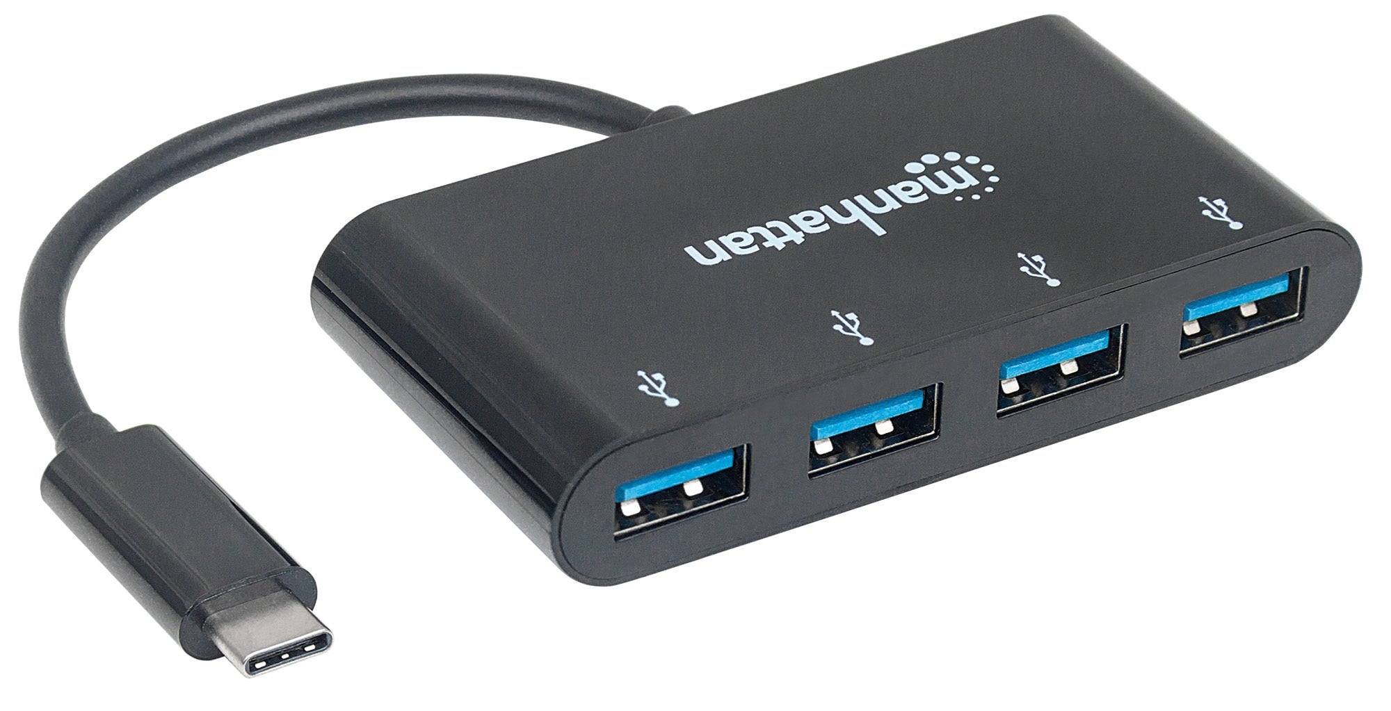 Hub Usb Manhattan 162746 Usb-C 3.2 Gen Macho A Cuatro Usb-A Hembra Superspeed 5 Gbps