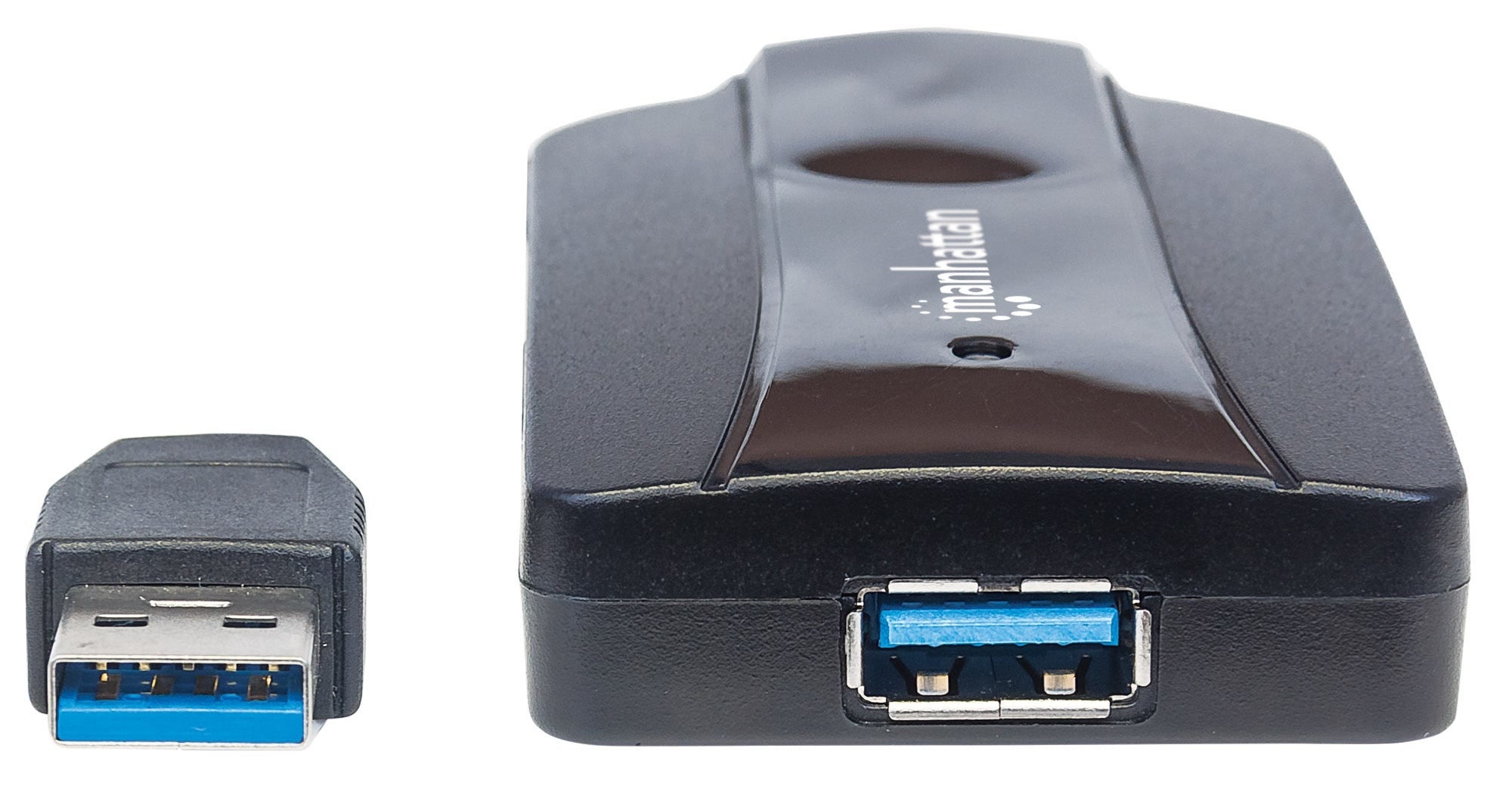 Hub Manhattan Usb 3.0 Superspeed Y Lector/Grabador De Tarjetas 163590