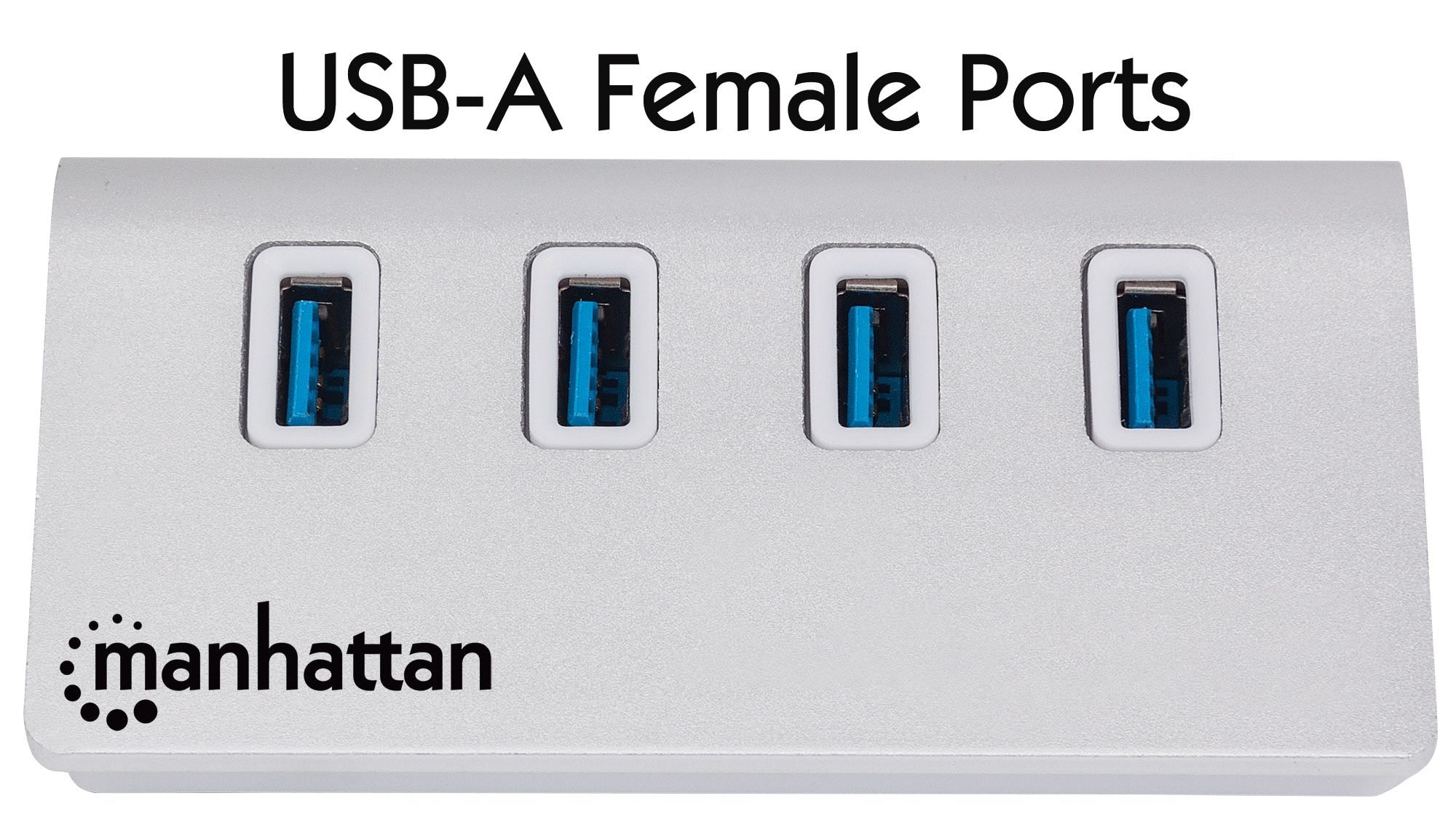 Hub Usb Manhattan 163767 3.0 5000 Mbit/S 4 X A Blanco Puertos